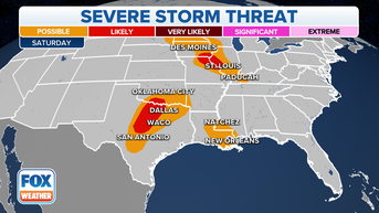 Stubborn stormy pattern to continue into weekend for Texas, parts of Midwest