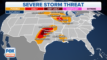 Stubborn stormy pattern to continue into weekend for Texas, parts of Midwest