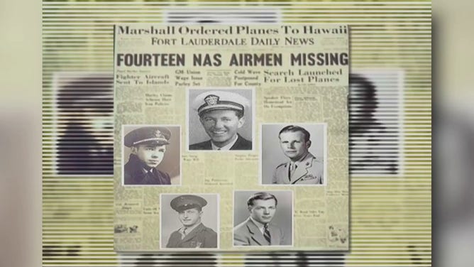 An image showing a newspaper article about the disappearance of Flight 19.