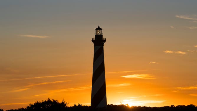 Cape Hatteras Light lighthouse, Outer Banks in the town of Buxton, North Carolina, Cape Hatteras National Seashore.