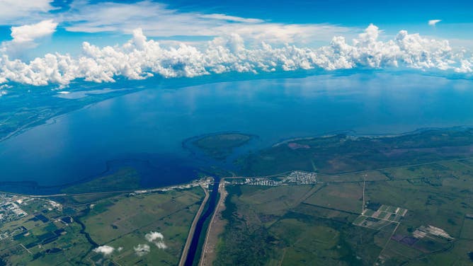 Aerial view of Lake Okeechobee, Florida