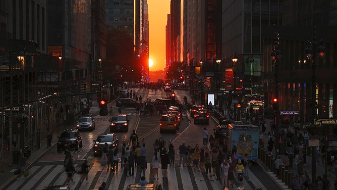 Manhattanhenge Sunset in New York City