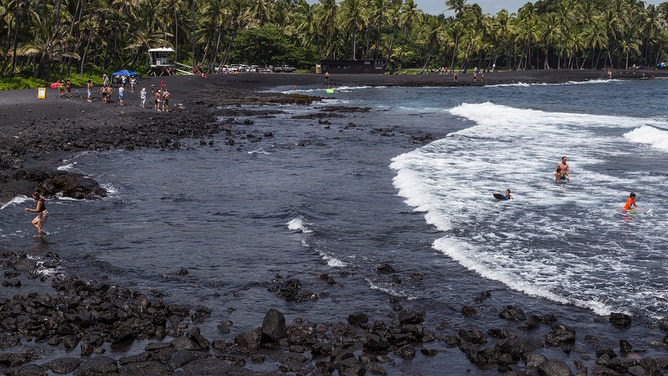 Punaluu Black Sand Beach is one the most famous black sand