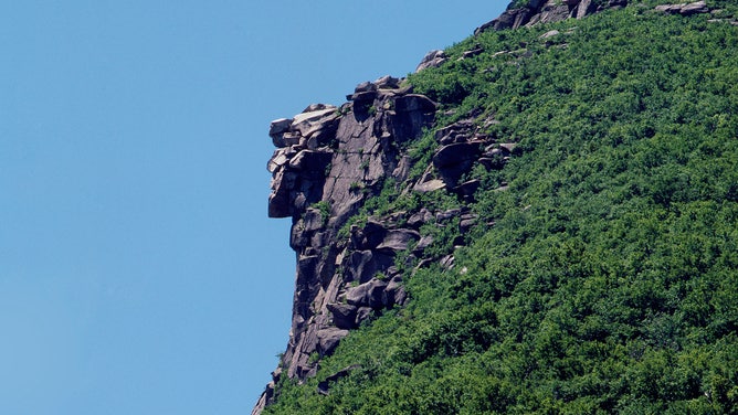 The Old Man of the Mountain before it collapsed.