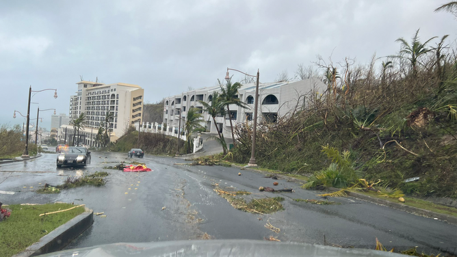 The extent of damage and destruction is seen on the U.S. island territory of Guam after Typhoon Mawar on Wednesday, May 24, 2023.