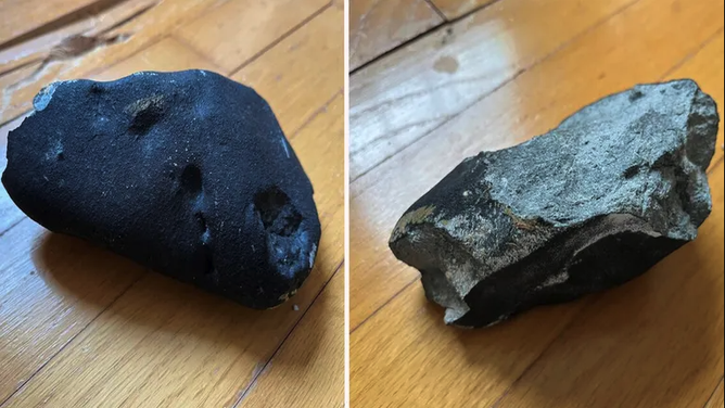 Police say an object believed to be a meteorite struck the roof of a residence in Hopewell Township, New Jersey.