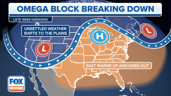 Dreary Conditions Continue In Northeast, West As Stubborn Omega Block ...