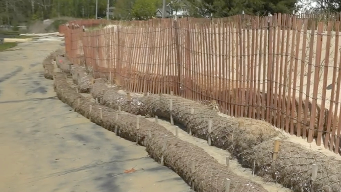 Coconut fiber logs.