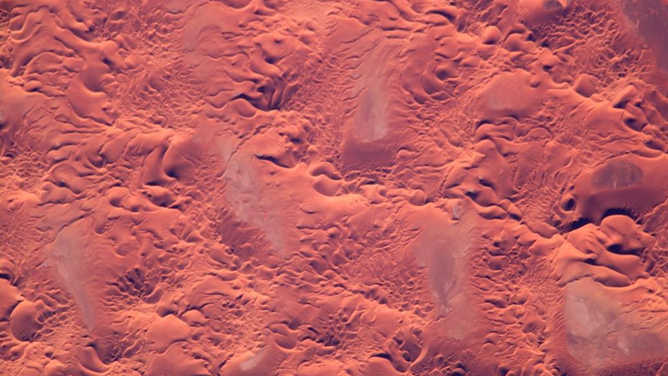 Image of the Algerian Desert from the ISS.
