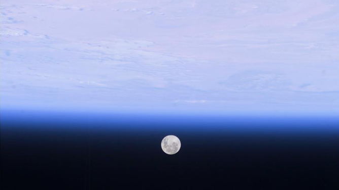 The moon, from the ISS.