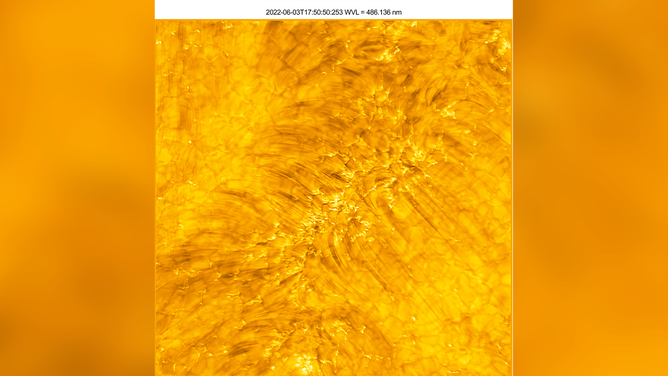 In this image, the fibrillar nature of the solar atmosphere is exemplified. Dark, fine threads (fibrils) are ubiquitous in the chromosphere. The outline of bright structures are signature of the presence of magnetic fields in the photosphere below. This image was captured by the Inouye Solar Telescope during a coordinated observation campaign with NASA’s Parker Solar Probe and ESA’s Solar Orbiter.