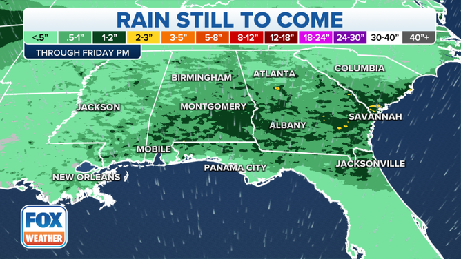 Southeast Rain Forecast