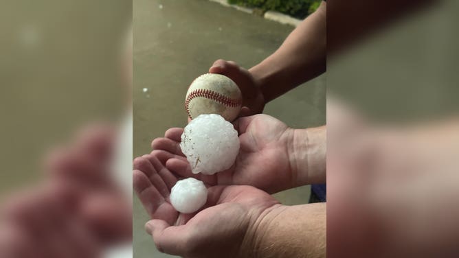 Baseball-size hail