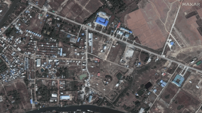 Satellite images released by Maxar are providing a new look at the scope of catastrophic damage left in the wake of Extremely Severe Cyclone Mocha, which slammed into Myanmar on May 14 as one of the most powerful cyclones to ever hit the county.
