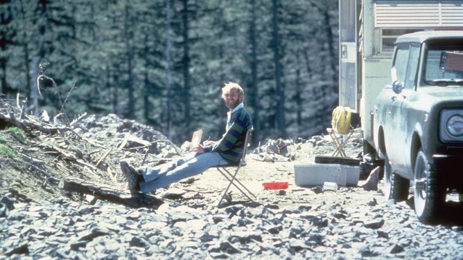 Dave Johnston at Mt. St. Helens