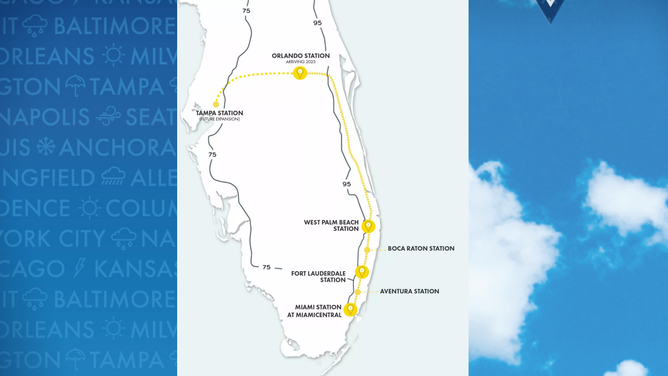 Sunshine State 39 s fastest train - Map1s 