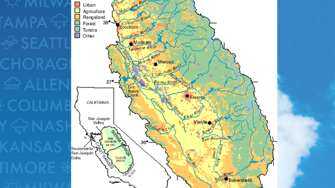 Map of the San Joaquin River Basin and the Tulare Lake Basin