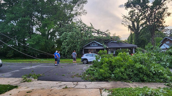 Wind damage in Cherryville, NC