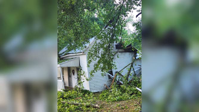 Wind damage in Cherryville, NC