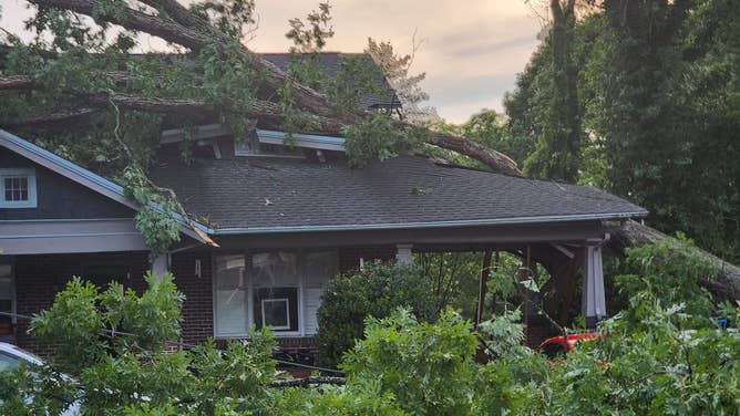Wind damage in Cherryville, NC