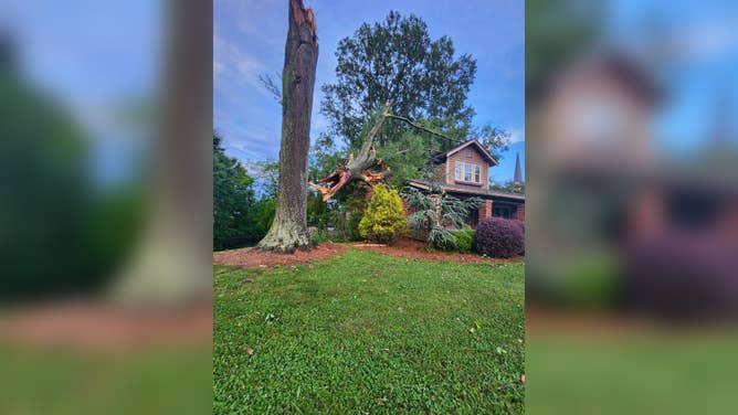 Wind damage in Cherryville, NC