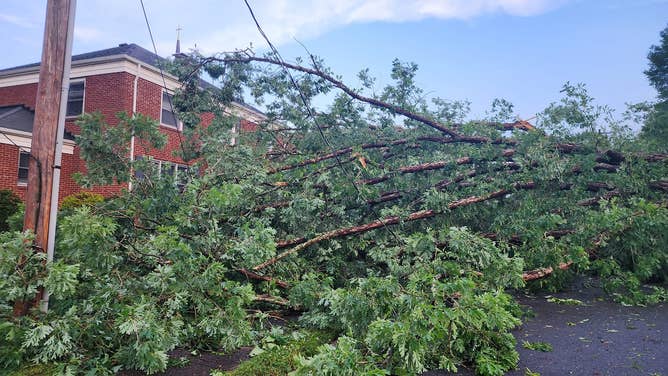 Wind damage in Cherryville, NC