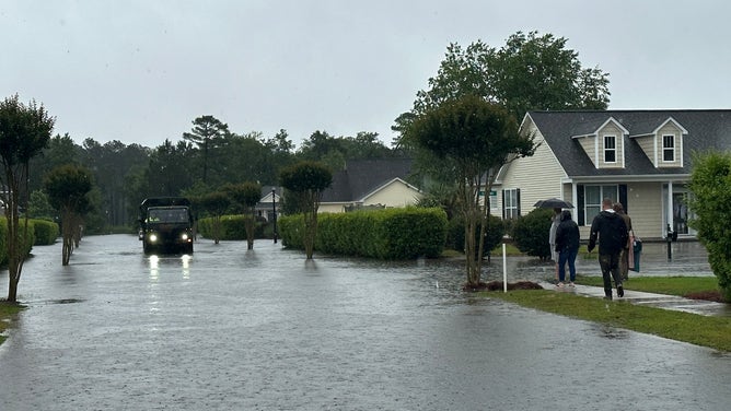 Coastal low brings street flooding to Wilmington NC