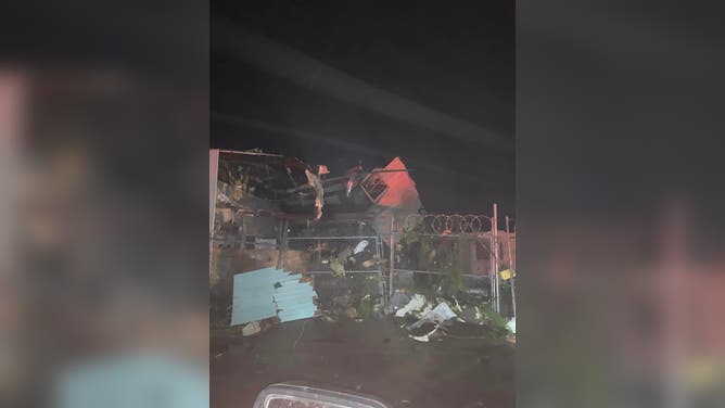 Tornado damage in Laguna Heights, Texas