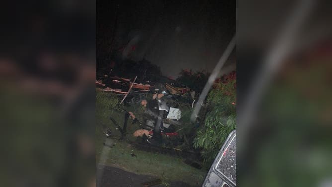 Tornado damage in Laguna Heights, Texas