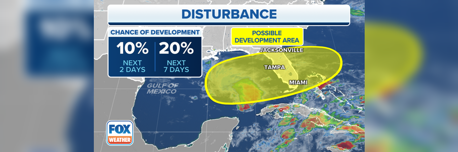 Tropical disturbance in Gulf of Mexico to bring Florida heavy rain, gusty winds later this week