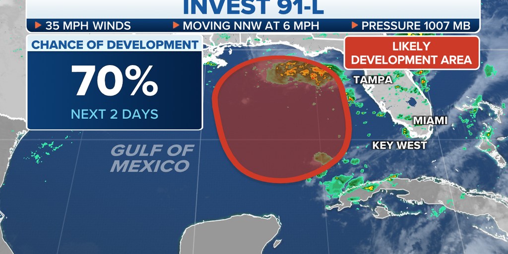 Invest 91L could develop into tropical depression or tropical storm as ...