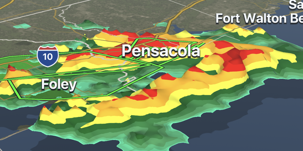 Flash Flood Emergency in effect for Pensacola Florida as a foot of rain falls in hours Flash Flood Emergency in effect for Pensacola Florida as a foot of rain falls in hours