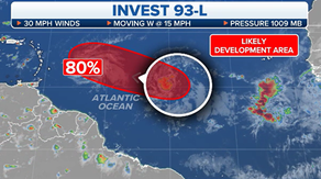 Atlantic Invest 93L expected to become tropical depression on heels of Bret