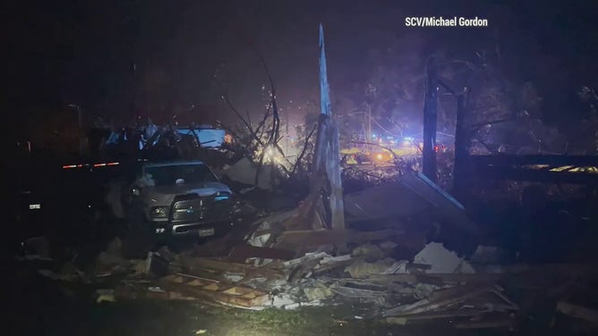 Extensive damage was reported after a likely tornado in Louin, Mississippi.