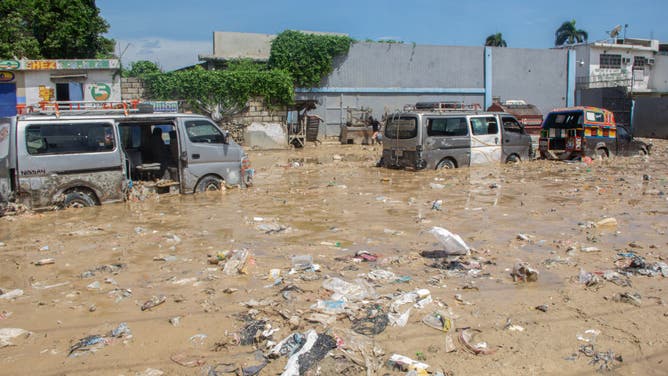 A view from the area after flooding in the Portail Leogane, in Port-au-Prince, Haiti, on June 4, 2023.