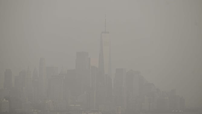 Wildfire smoke over New York City