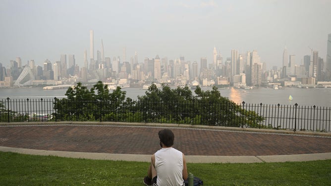 Wildfire smoke over New York City