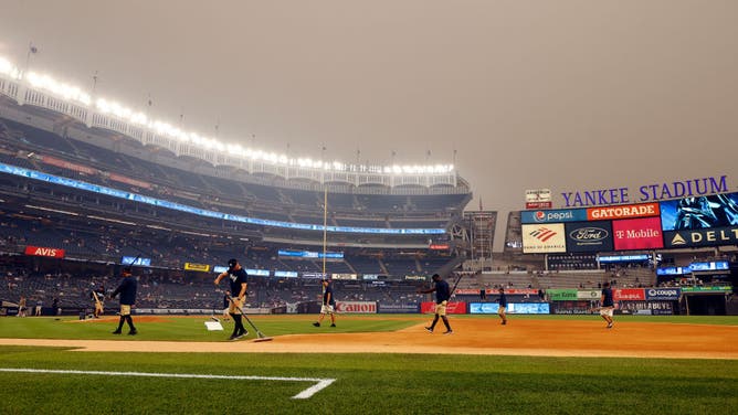 Check out these photos of the smokey, hazy scene at Yankee Stadium – NBC  Sports Chicago
