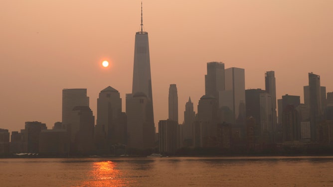 Smokey Sunrise in New York City