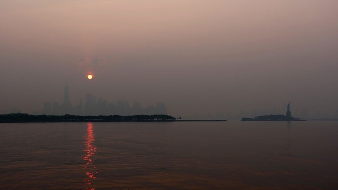 Smokey Sunrise in New York City