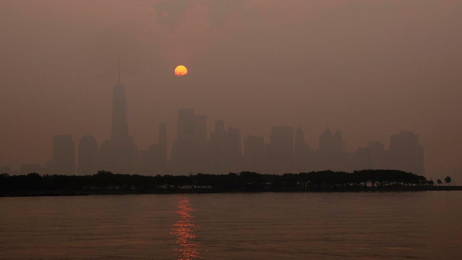 Smokey Sunrise in New York City
