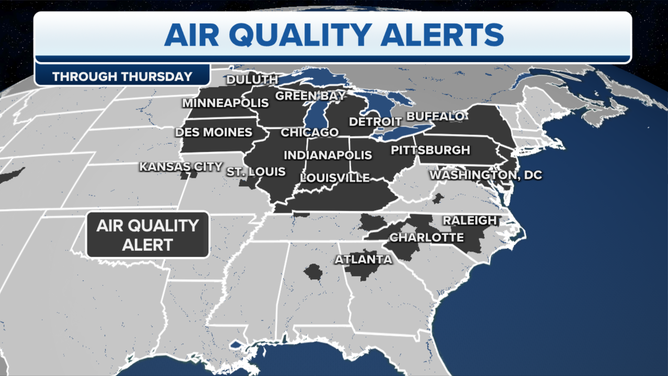 Current Air Quality Index alerts.