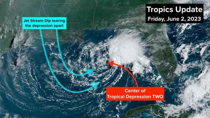 Tropical Depression Two Sat Image