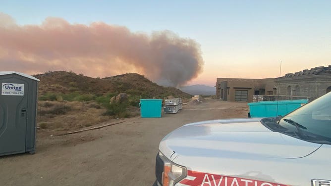 Smoke from the Diamond Fire in Scottsdale, Arizona.