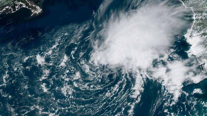 Tropical Storm Arlene swirls in the Gulf of Mexico on June 2, 2023.