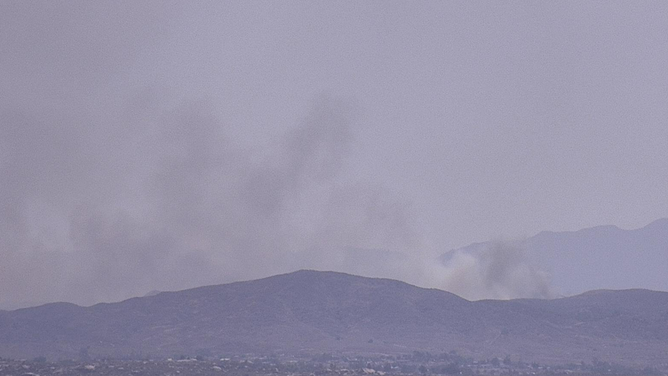 Wildfire burning in California