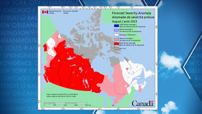 August wildfire threat