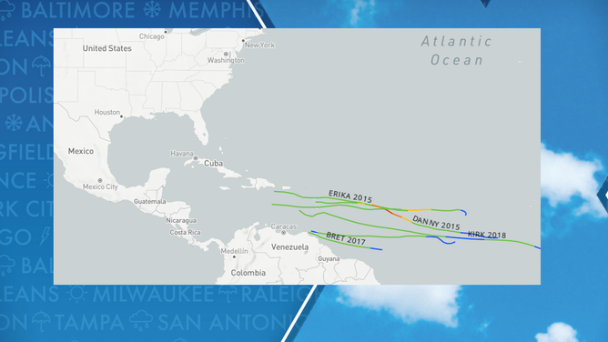 Tropical Cyclones in Caribbean