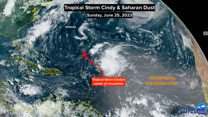 A large Saharan dust plume is now spreading across the tropical Atlantic Ocean, so tropical activity should be suppressed in the Atlantic for a while.