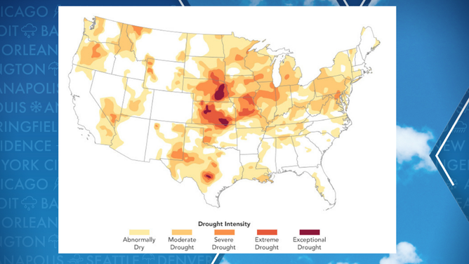 US drought monitor for late June